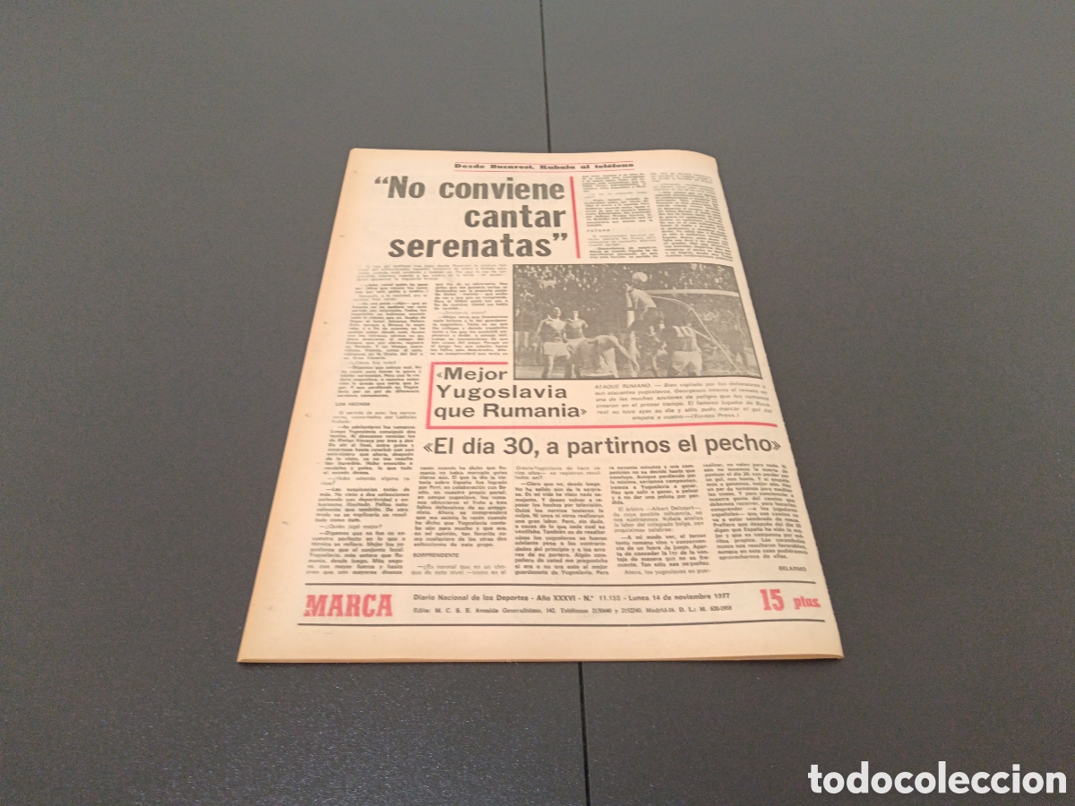 Coleccionismo deportivo: MARCA 14/11/1977 - Foto 19