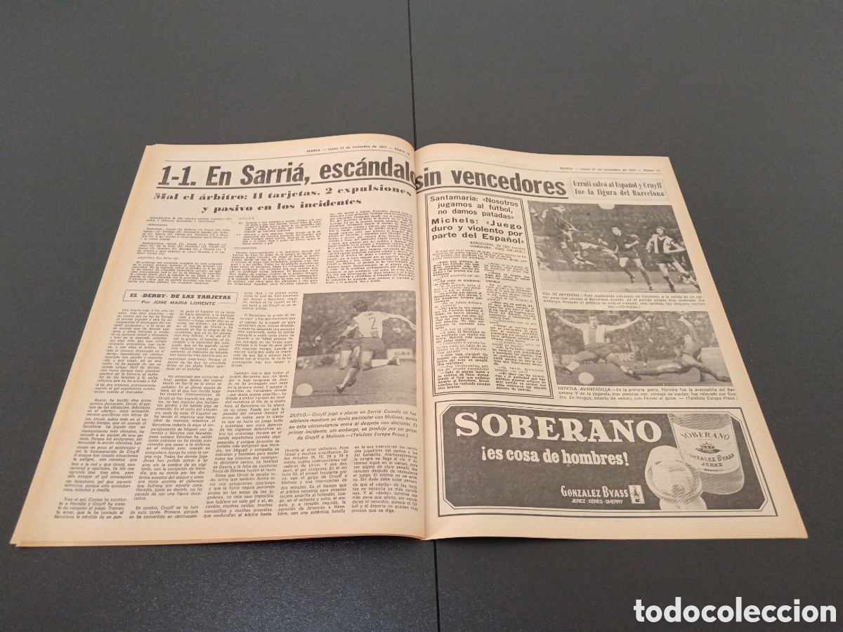 Coleccionismo deportivo: MARCA 21/11/1977 - Foto 7