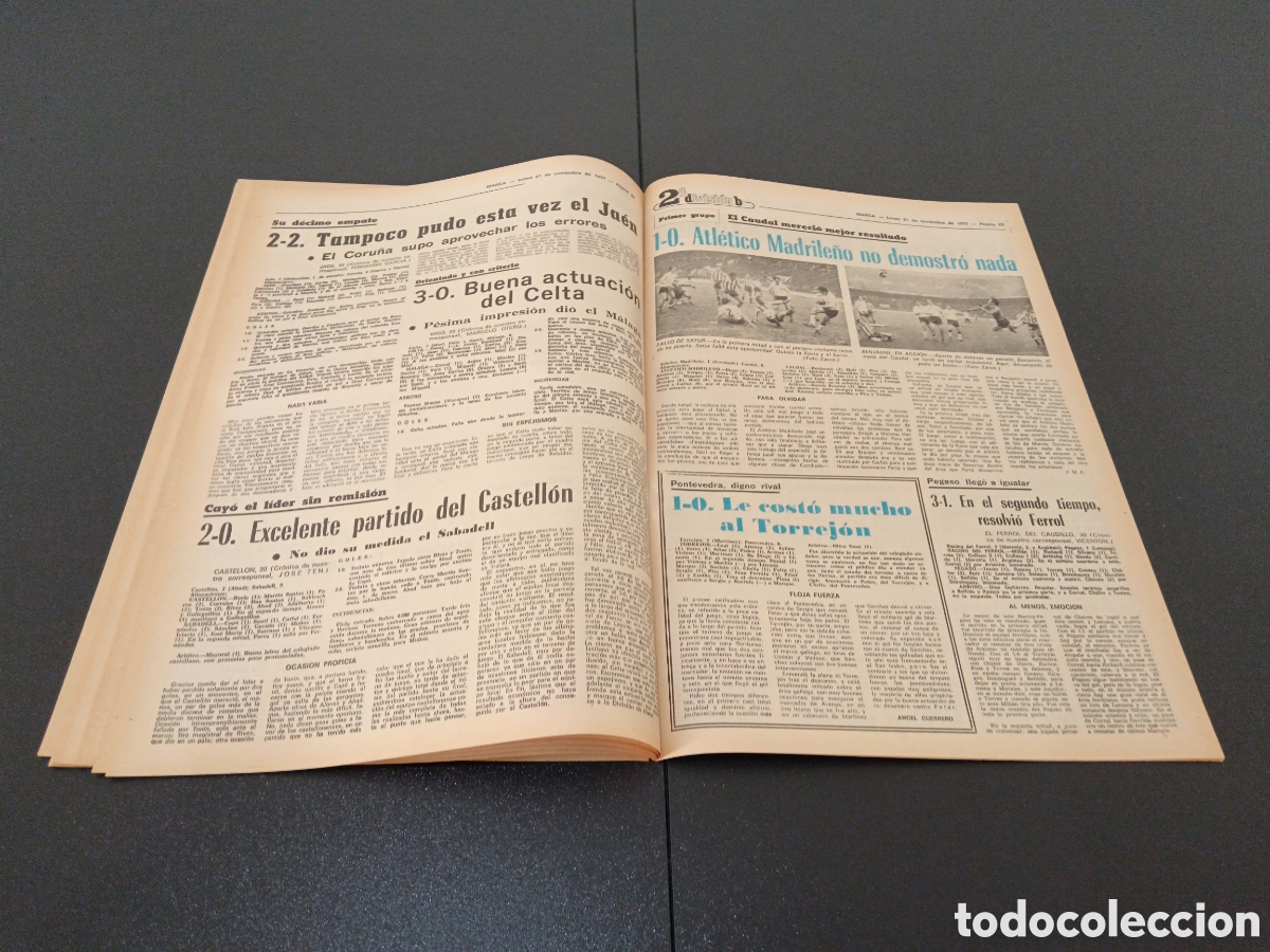 Coleccionismo deportivo: MARCA 21/11/1977 - Foto 12