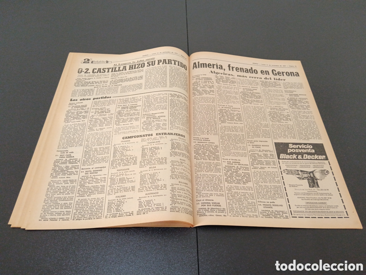Coleccionismo deportivo: MARCA 21/11/1977 - Foto 13