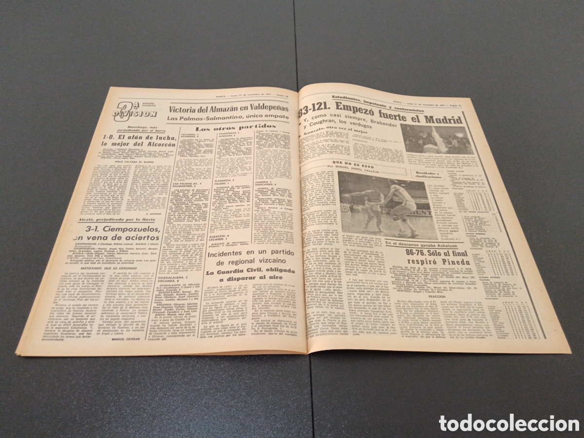 Coleccionismo deportivo: MARCA 21/11/1977 - Foto 14