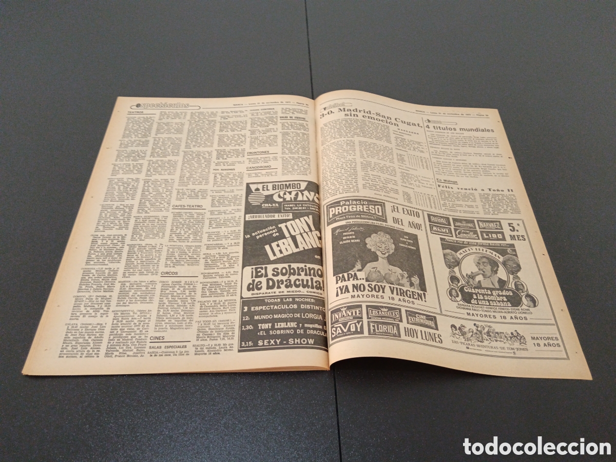 Coleccionismo deportivo: MARCA 21/11/1977 - Foto 15