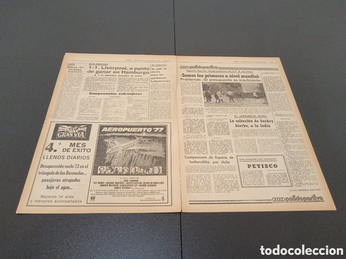 Coleccionismo deportivo: MARCA 23/11/1977 - Foto 3