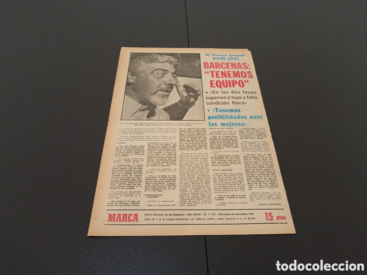 Coleccionismo deportivo: MARCA 23/11/1977 - Foto 5