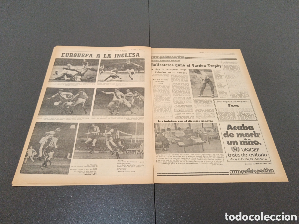 Coleccionismo deportivo: MARCA 24/11/1977 - Foto 4