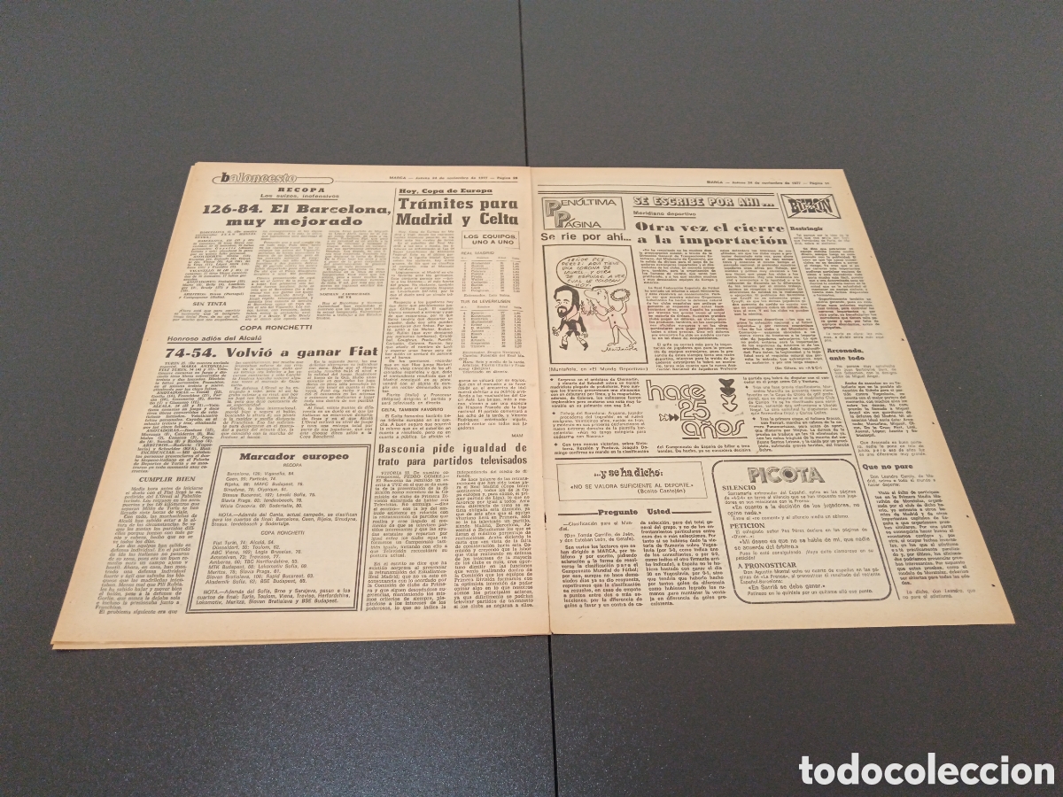 Coleccionismo deportivo: MARCA 24/11/1977 - Foto 5