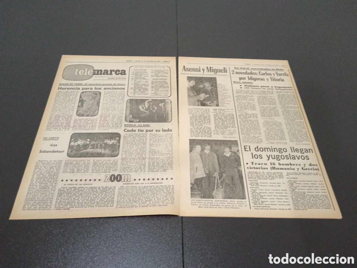 Coleccionismo deportivo: MARCA 25/11/1977 - Foto 2
