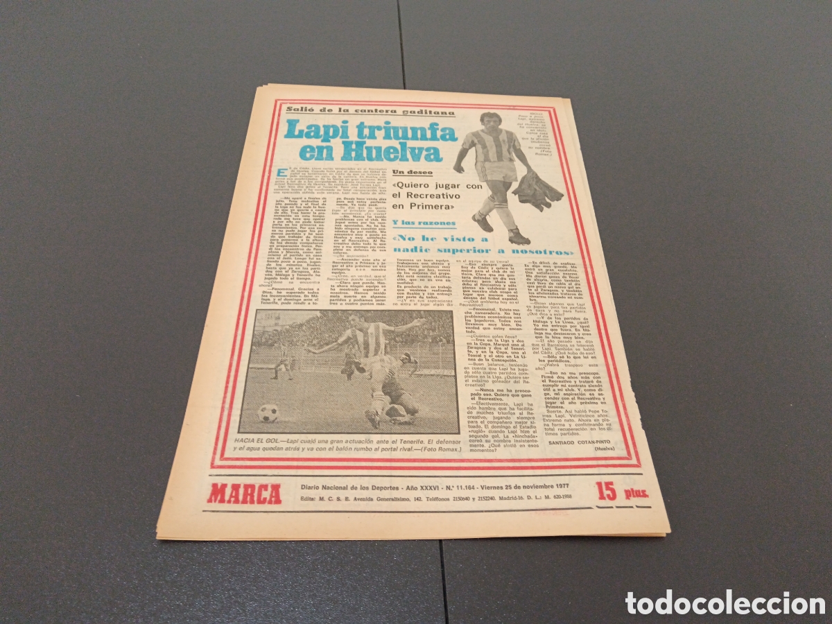 Coleccionismo deportivo: MARCA 25/11/1977 - Foto 5