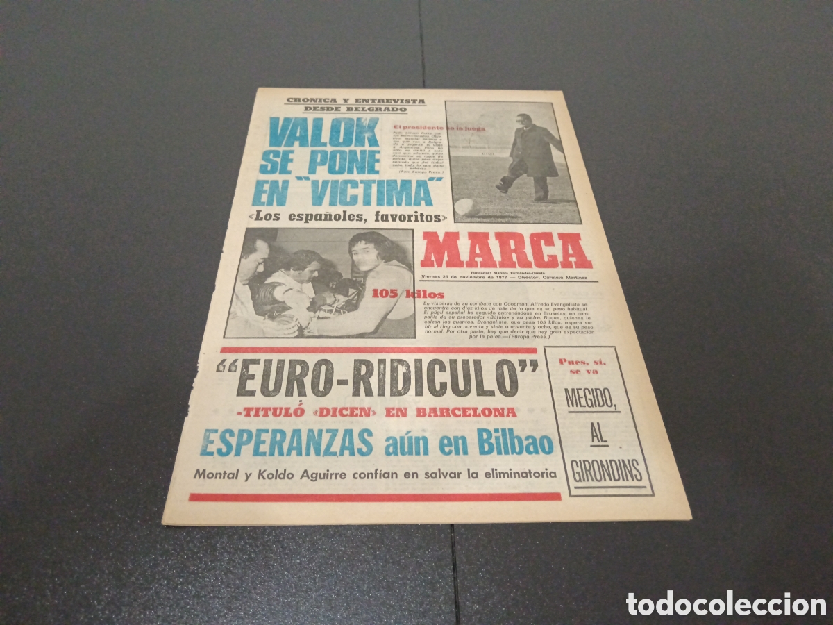 Coleccionismo deportivo: MARCA 25/11/1977 - Foto 1