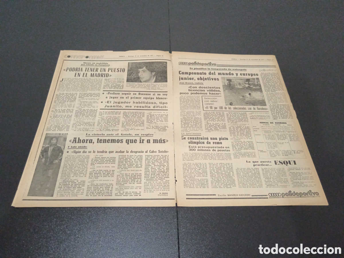 Coleccionismo deportivo: MARCA 27/11/1977 - Foto 4