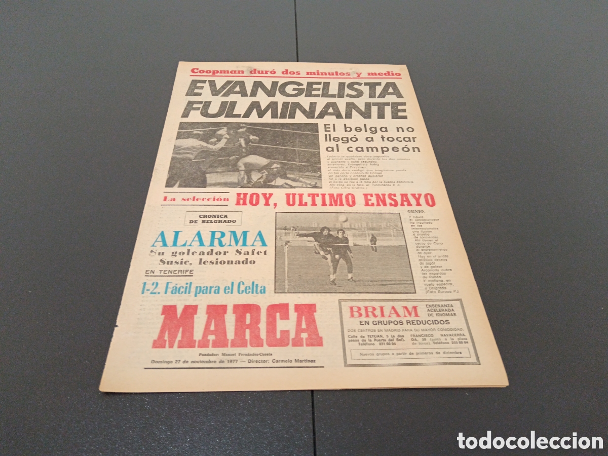 Coleccionismo deportivo: MARCA 27/11/1977 - Foto 1