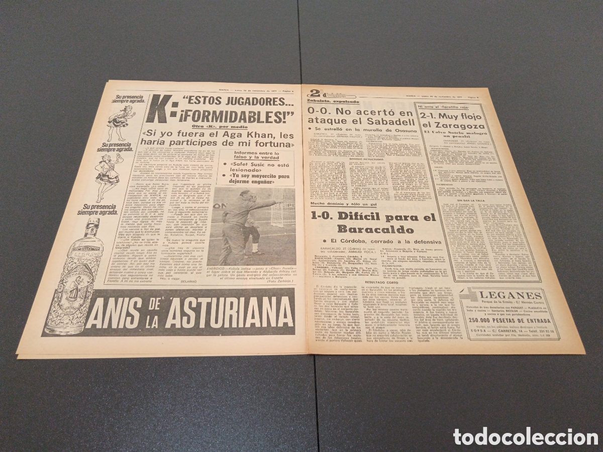 Coleccionismo deportivo: MARCA 28/11/1977 - Foto 3
