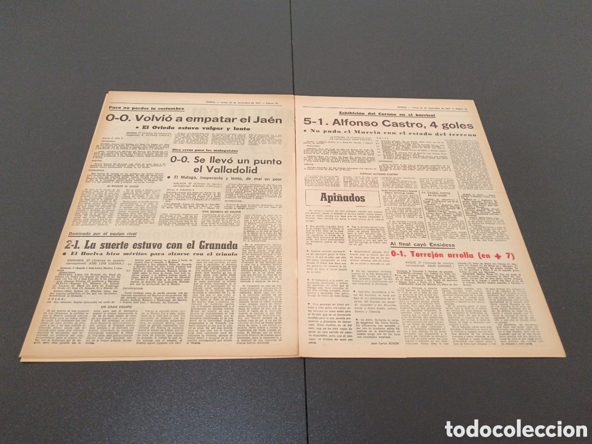 Coleccionismo deportivo: MARCA 28/11/1977 - Foto 5