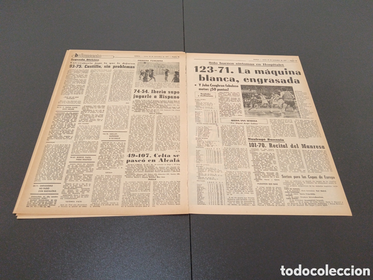 Coleccionismo deportivo: MARCA 28/11/1977 - Foto 7
