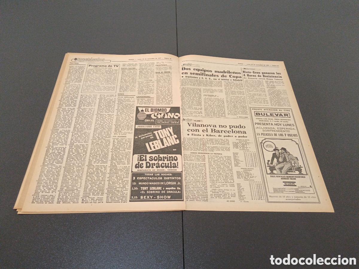 Coleccionismo deportivo: MARCA 28/11/1977 - Foto 8