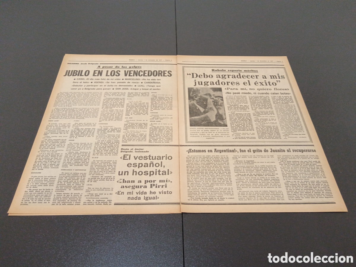 Coleccionismo deportivo: MARCA 01/12/1977 - Foto 4