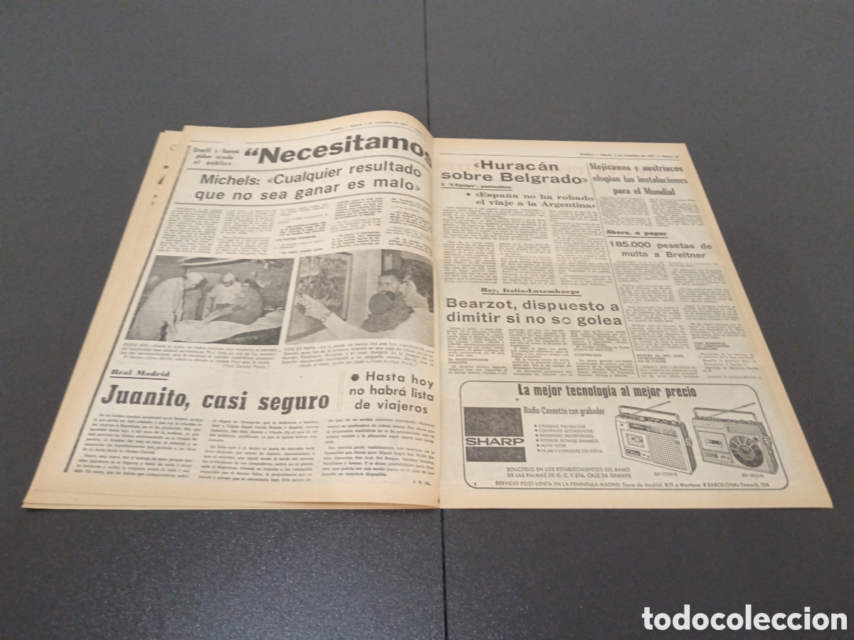 Coleccionismo deportivo: MARCA 03/12/1977 - Foto 4