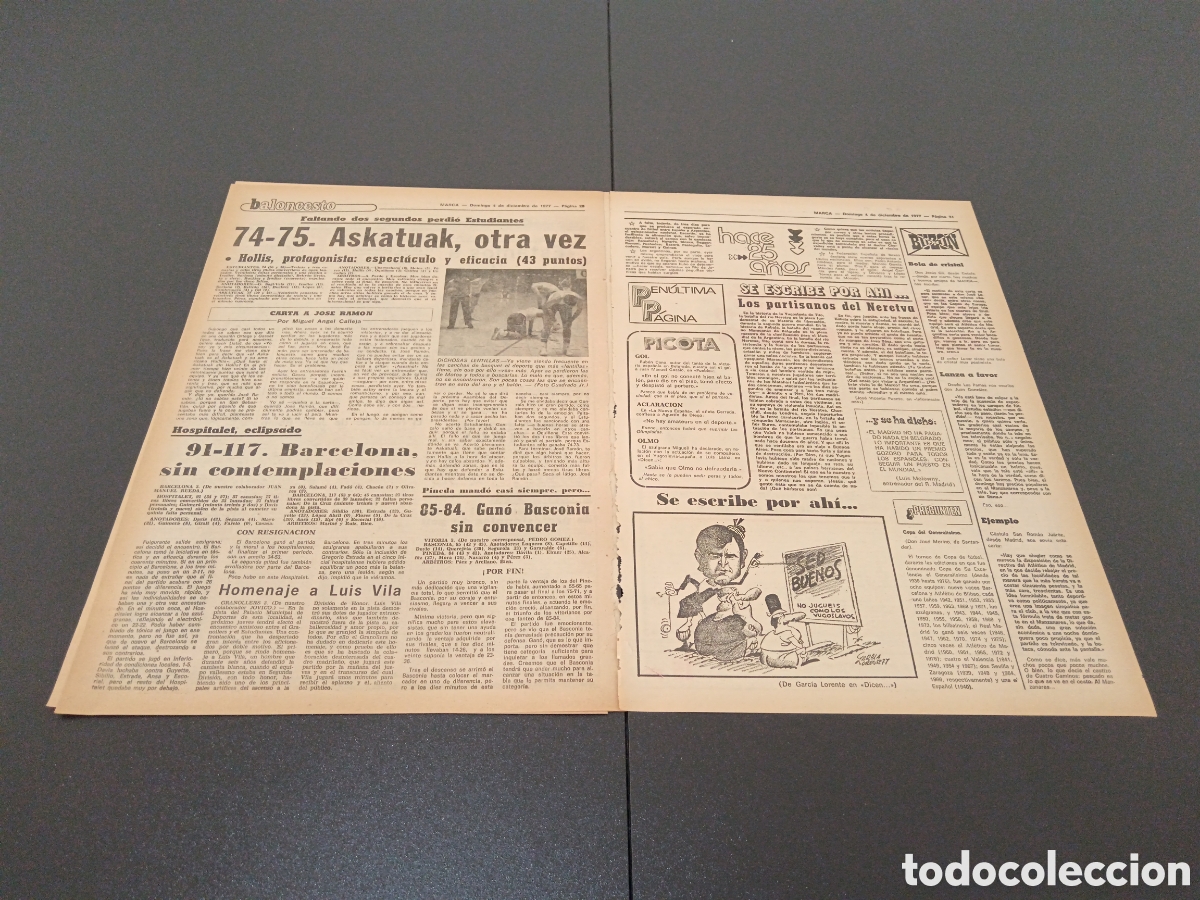 Coleccionismo deportivo: MARCA 04/12/1977 - Foto 4