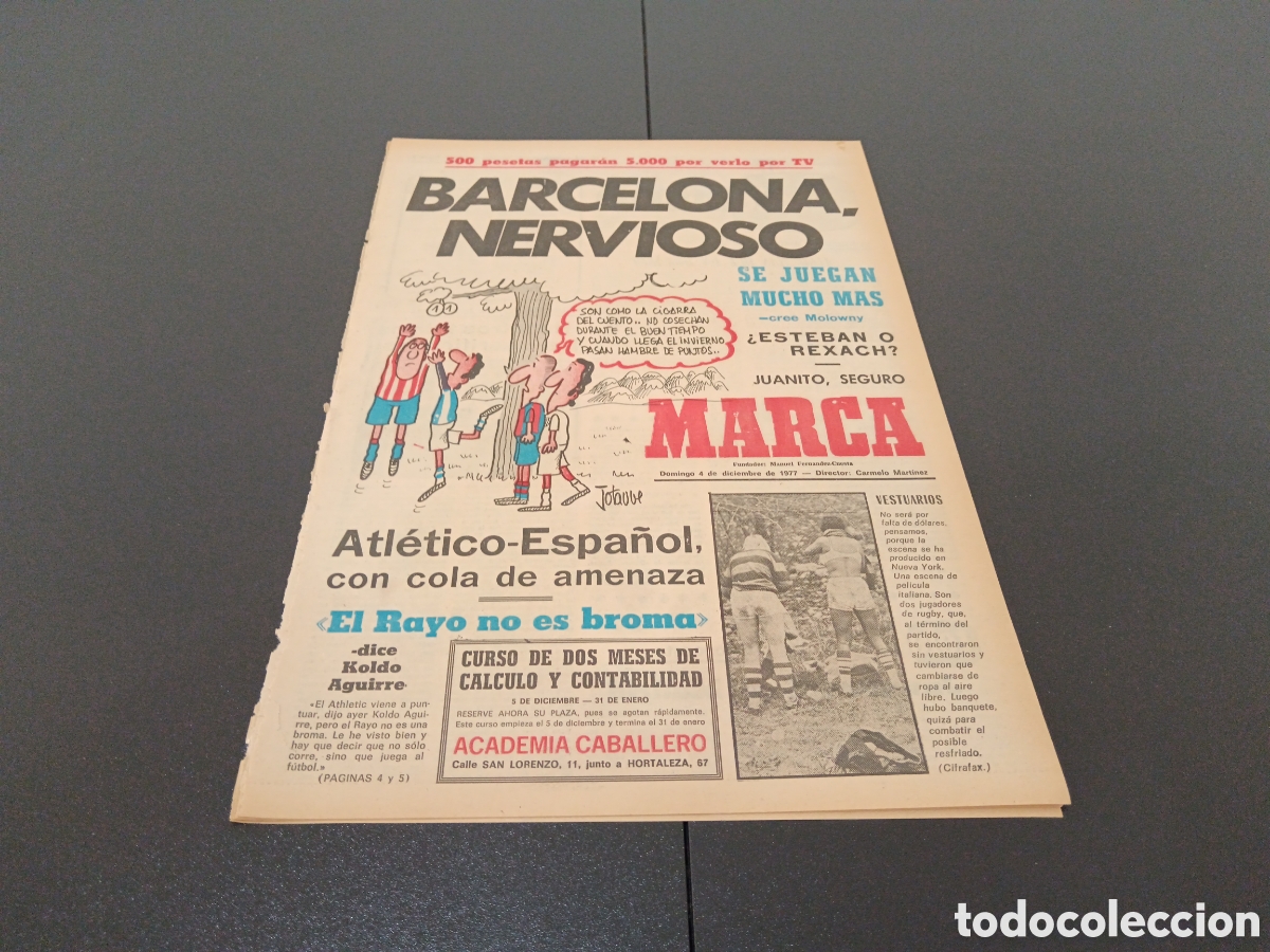 Coleccionismo deportivo: MARCA 04/12/1977 - Foto 1