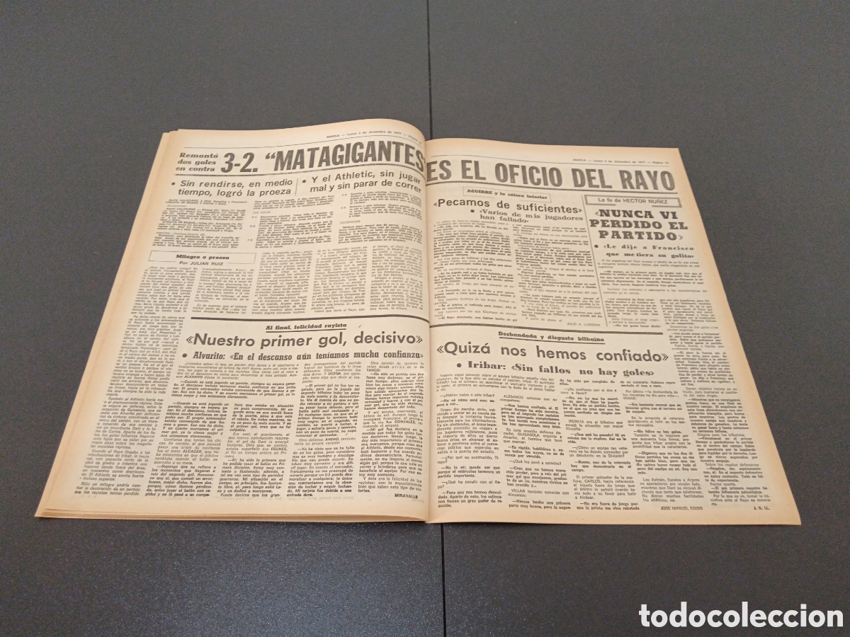 Coleccionismo deportivo: MARCA 05/12/1977 - Foto 7