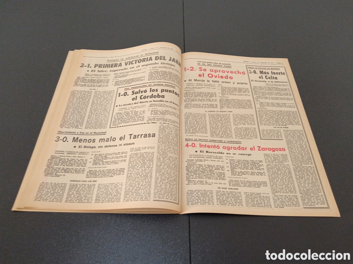 Coleccionismo deportivo: MARCA 05/12/1977 - Foto 11
