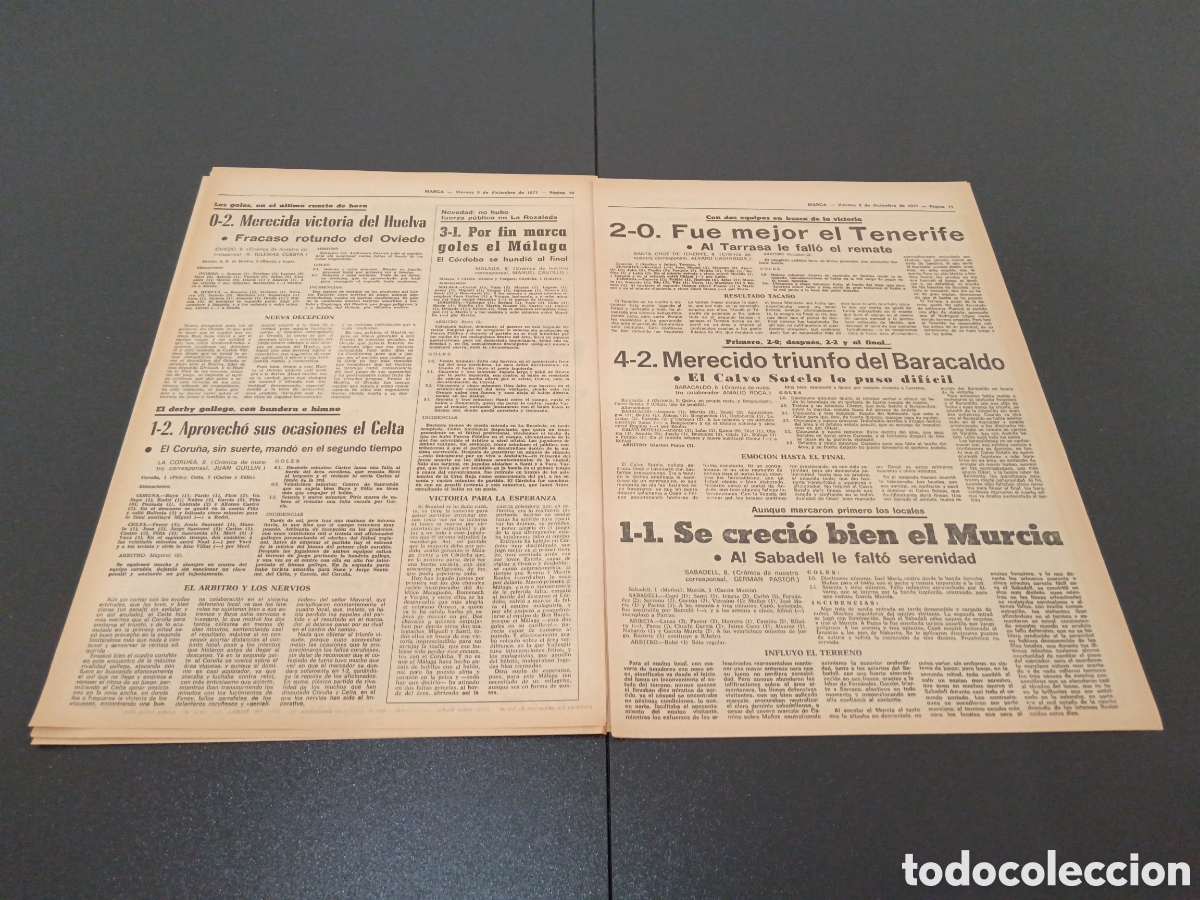 Coleccionismo deportivo: MARCA 09/12/1977 - Foto 6