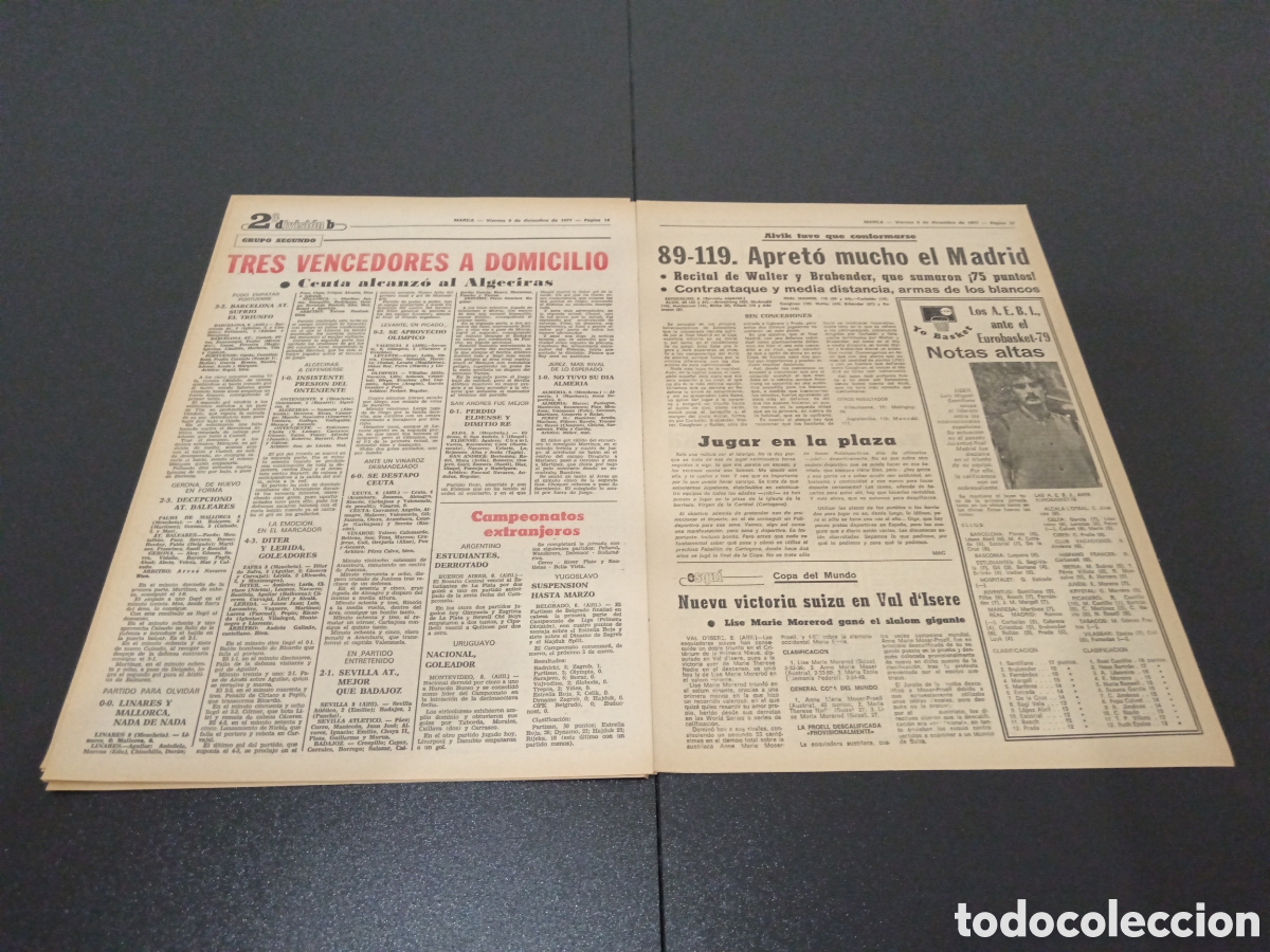 Coleccionismo deportivo: MARCA 09/12/1977 - Foto 8