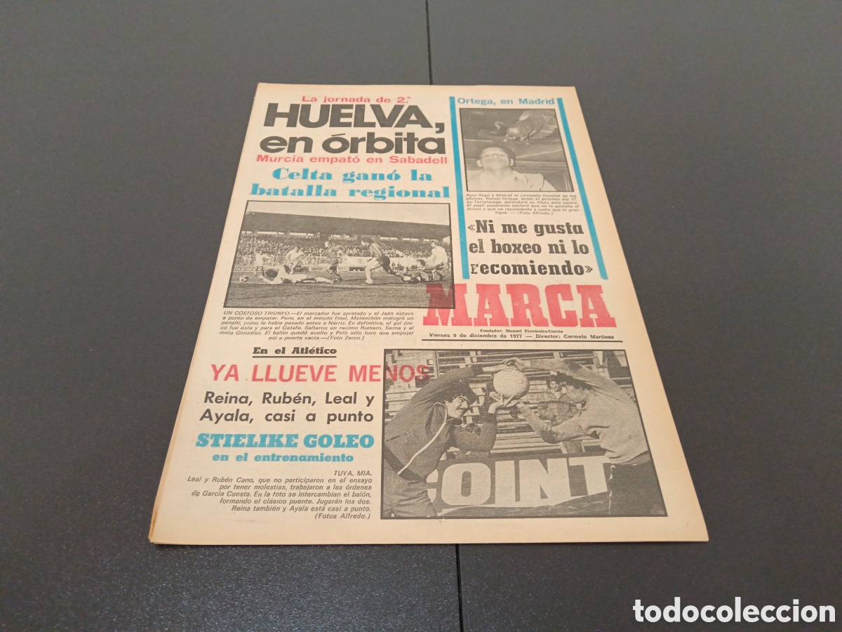 Coleccionismo deportivo: MARCA 09/12/1977 - Foto 1
