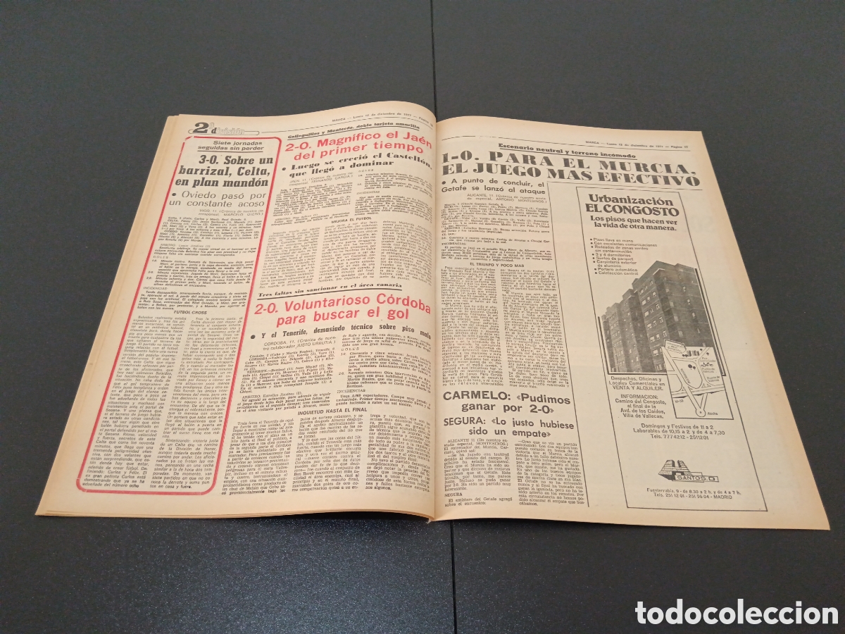 Coleccionismo deportivo: MARCA 12/12/1977 - Foto 9