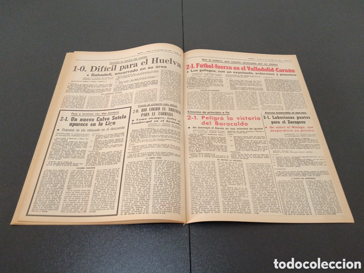 Coleccionismo deportivo: MARCA 12/12/1977 - Foto 11