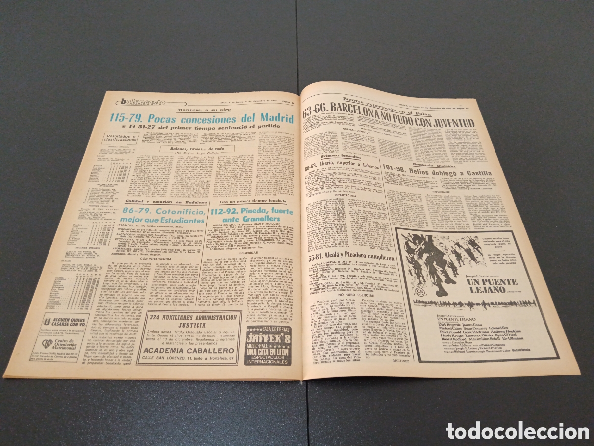 Coleccionismo deportivo: MARCA 12/12/1977 - Foto 15