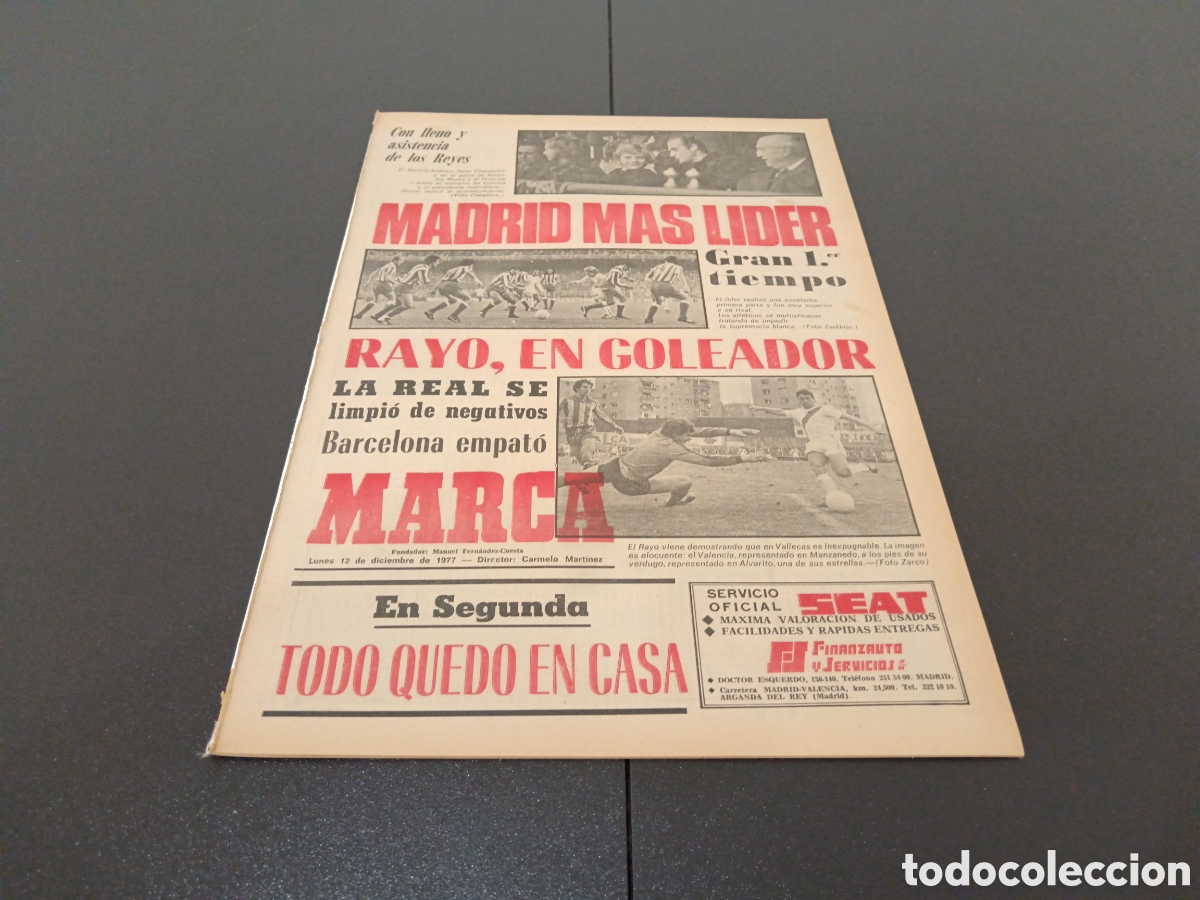 Coleccionismo deportivo: MARCA 12/12/1977 - Foto 1