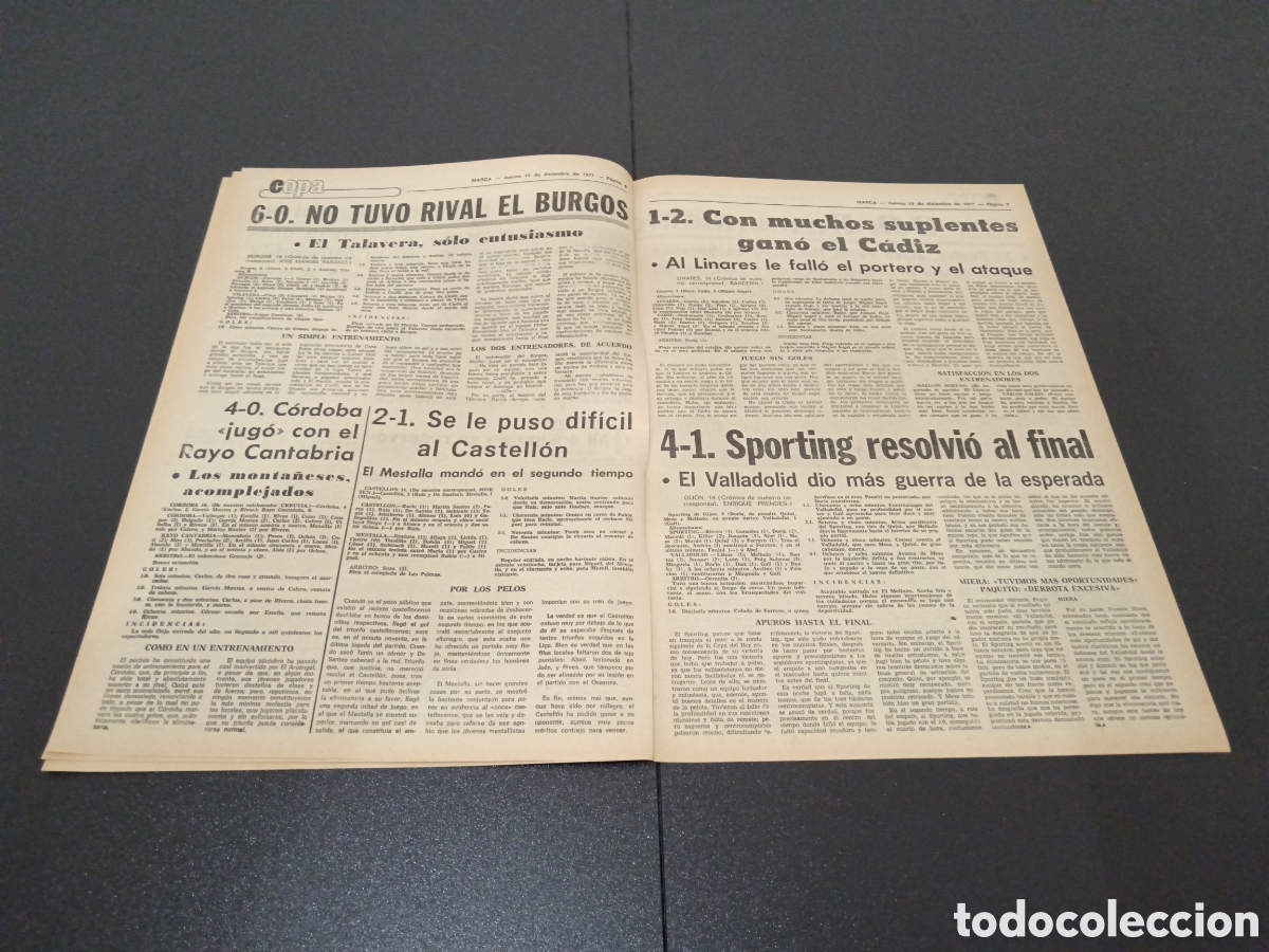 Coleccionismo deportivo: MARCA 15/12/1977 - Foto 4