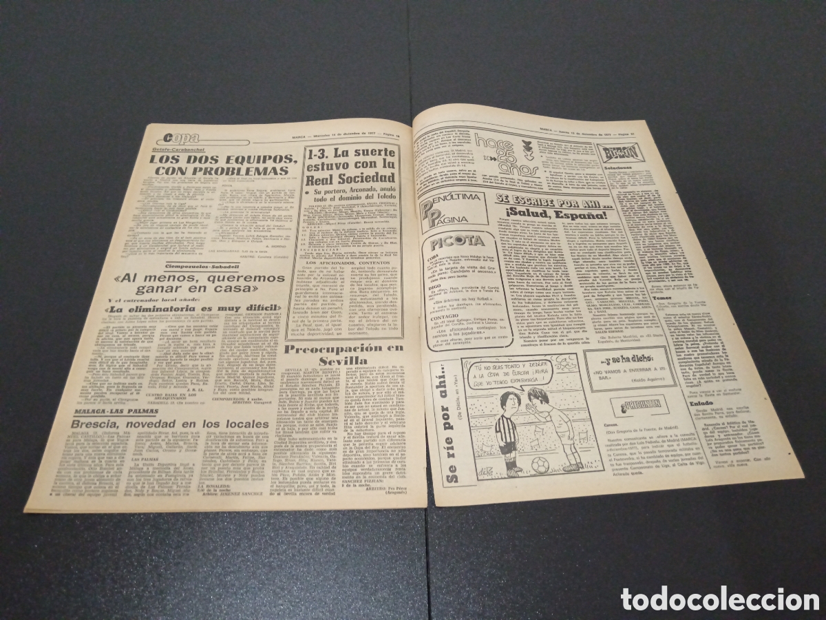 Coleccionismo deportivo: MARCA 15/12/1977 - Foto 8
