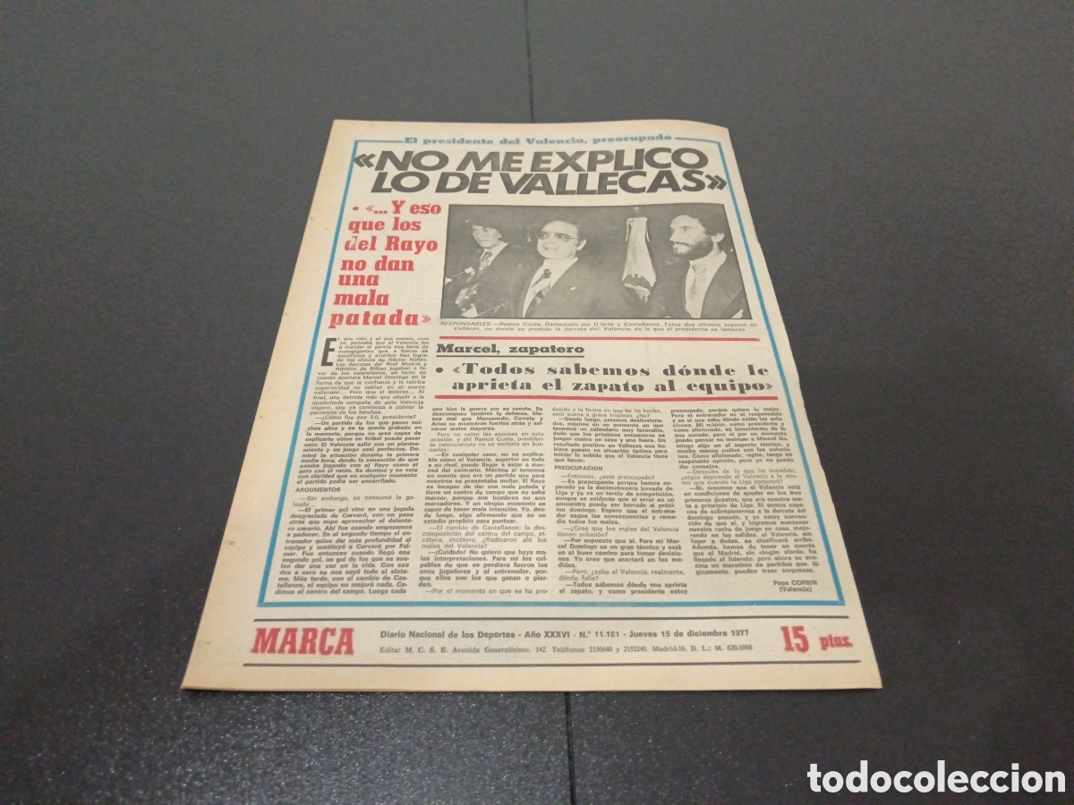Coleccionismo deportivo: MARCA 15/12/1977 - Foto 9