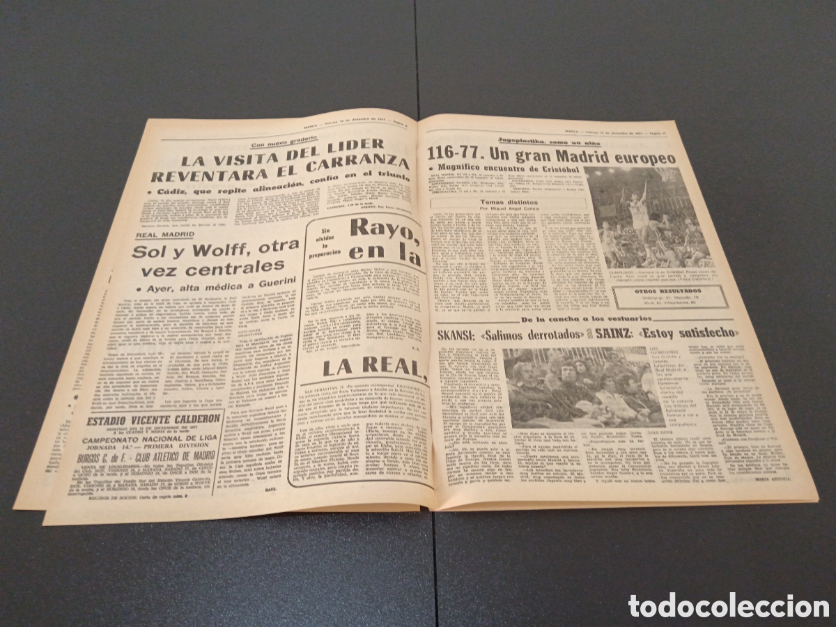 Coleccionismo deportivo: MARCA 16/12/1977 - Foto 3