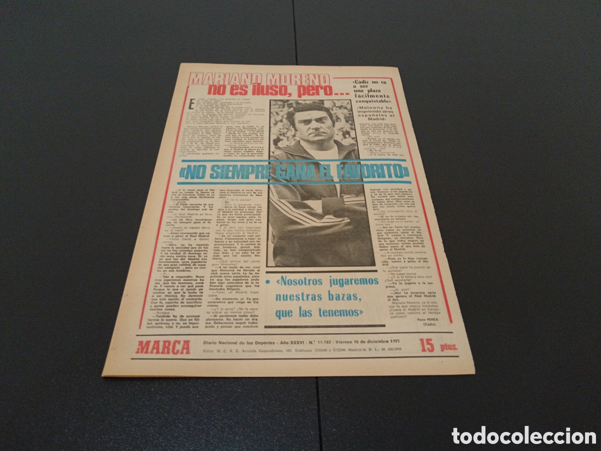 Coleccionismo deportivo: MARCA 16/12/1977 - Foto 5