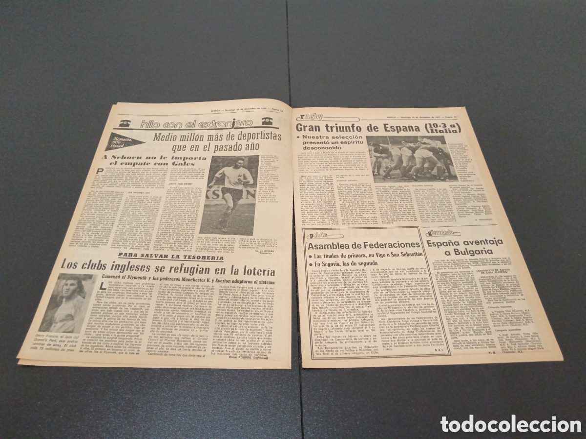 Coleccionismo deportivo: MARCA 18/12/1977 - Foto 3