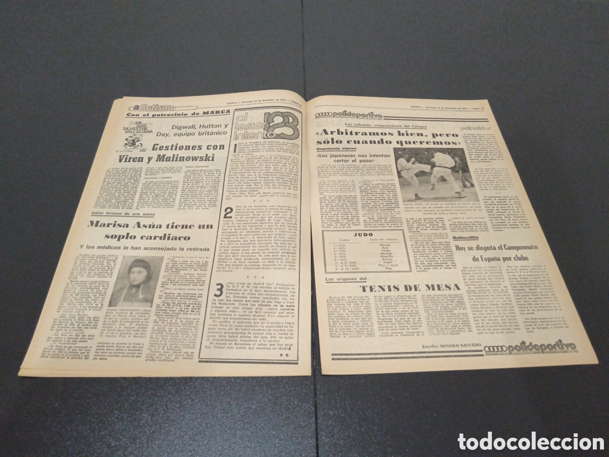 Coleccionismo deportivo: MARCA 18/12/1977 - Foto 5