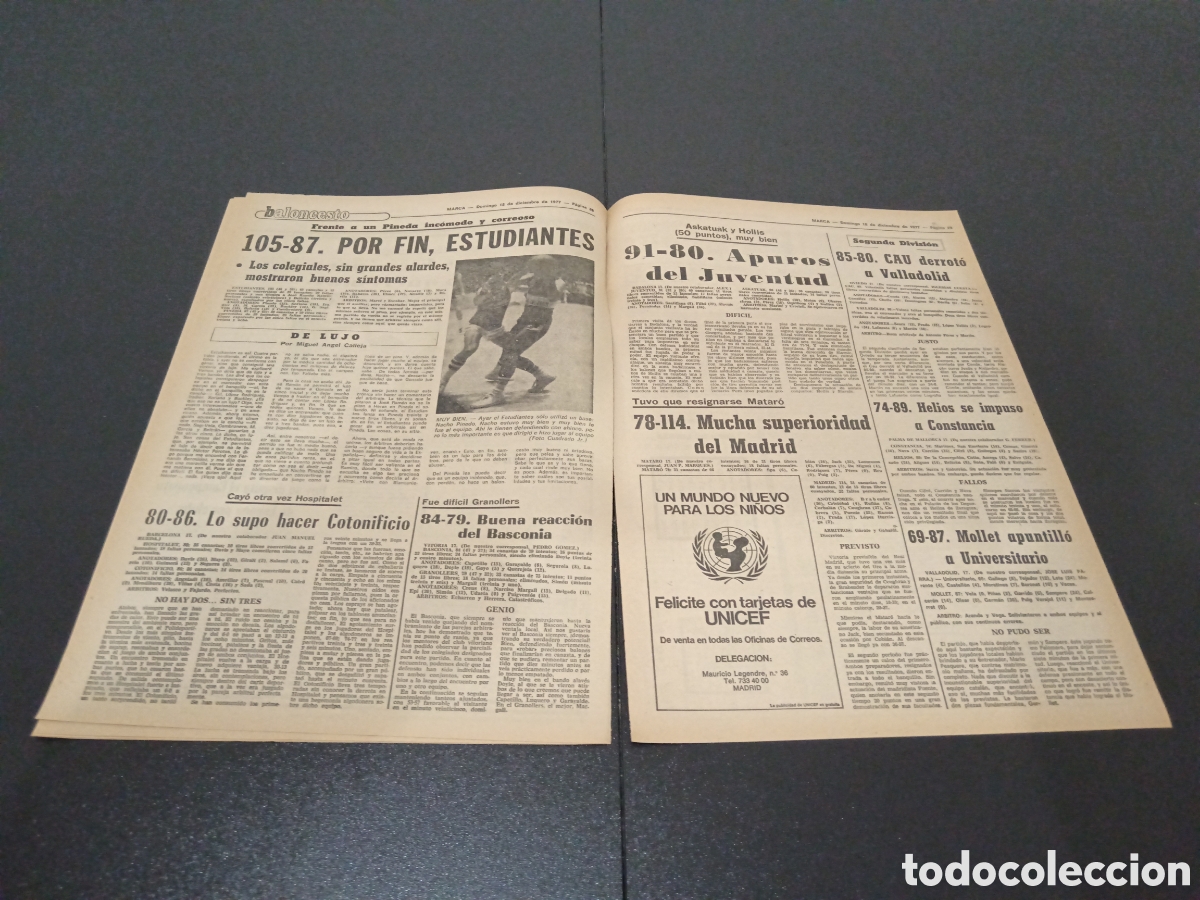 Coleccionismo deportivo: MARCA 18/12/1977 - Foto 6
