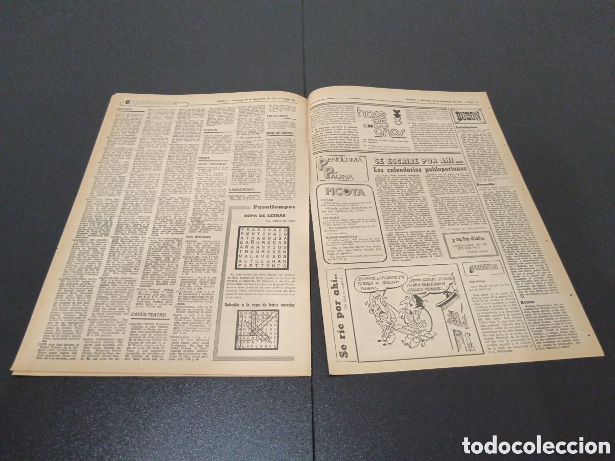 Coleccionismo deportivo: MARCA 18/12/1977 - Foto 7