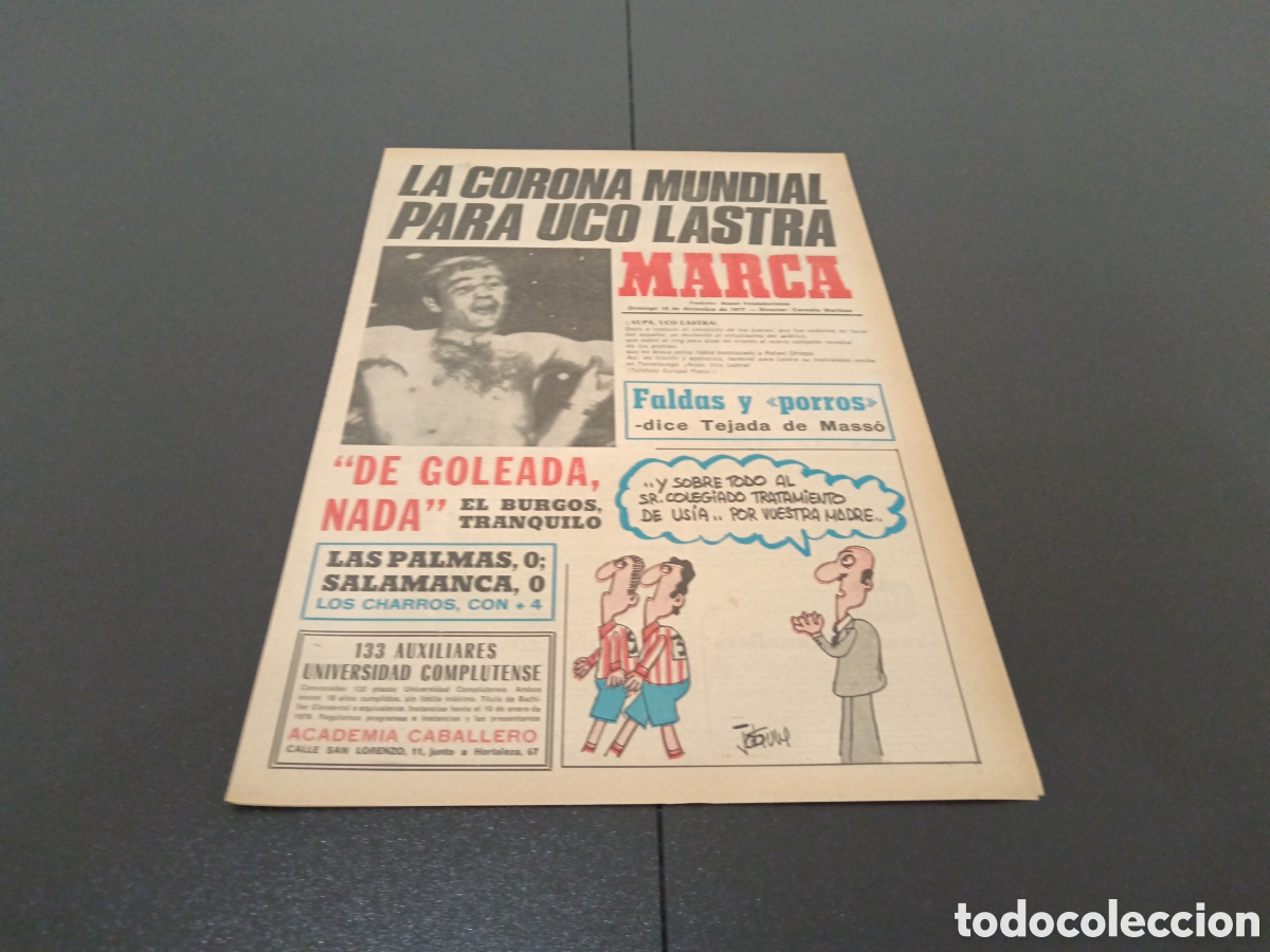 Coleccionismo deportivo: MARCA 18/12/1977 - Foto 1