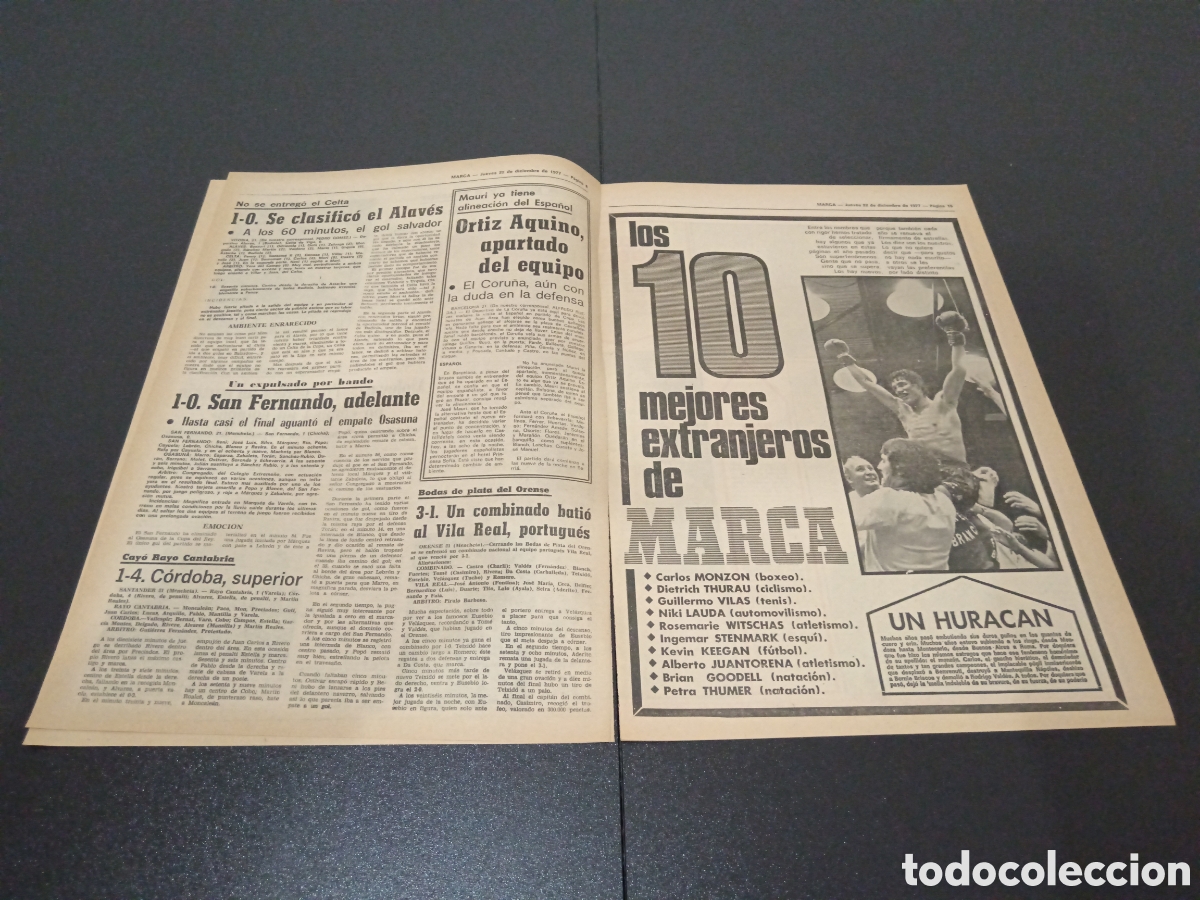 Coleccionismo deportivo: MARCA 22/12/1977 - Foto 3