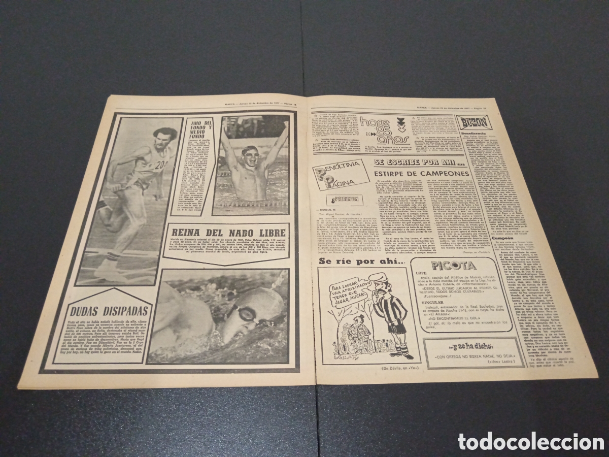 Coleccionismo deportivo: MARCA 22/12/1977 - Foto 5