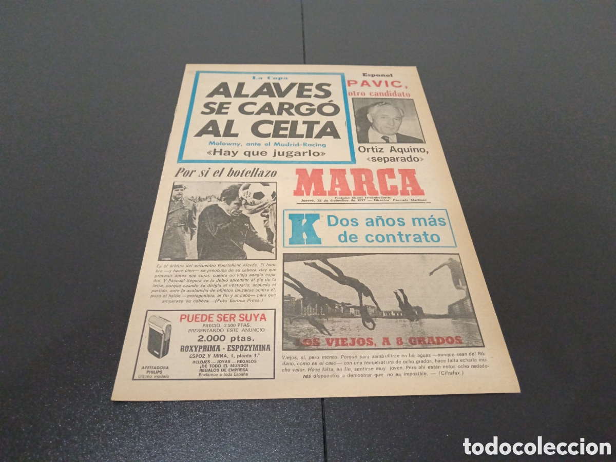 Coleccionismo deportivo: MARCA 22/12/1977 - Foto 1