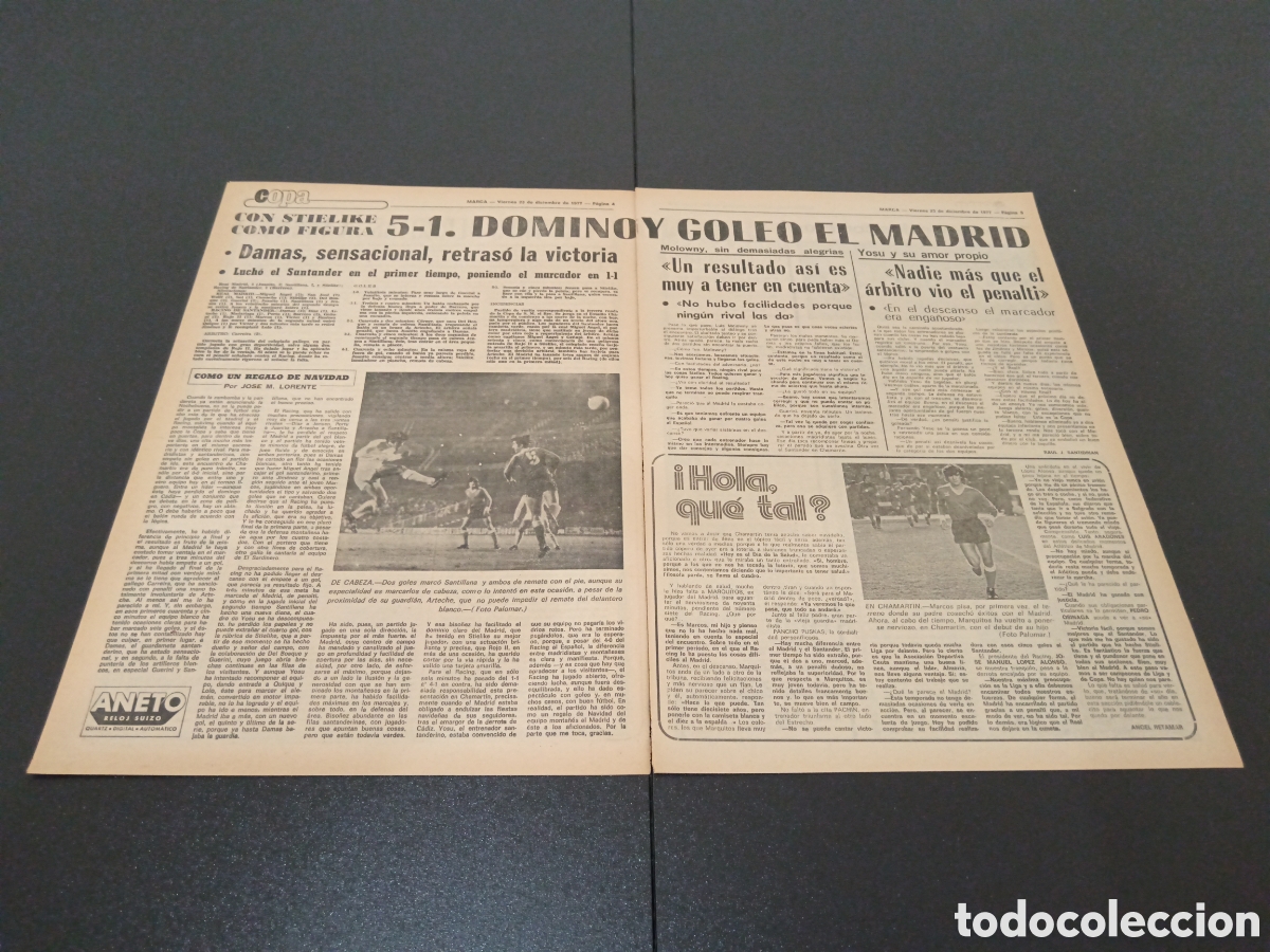 Coleccionismo deportivo: MARCA 23/12/1977 - Foto 3