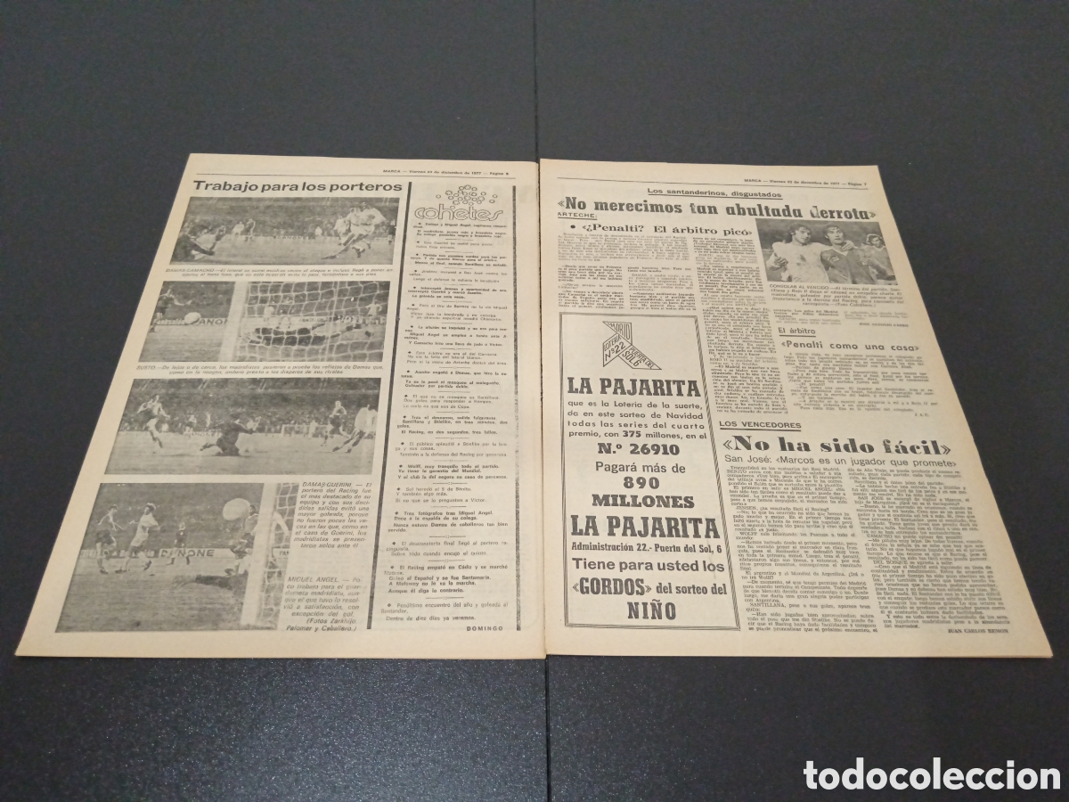 Coleccionismo deportivo: MARCA 23/12/1977 - Foto 4
