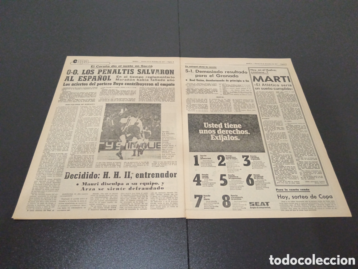 Coleccionismo deportivo: MARCA 23/12/1977 - Foto 5