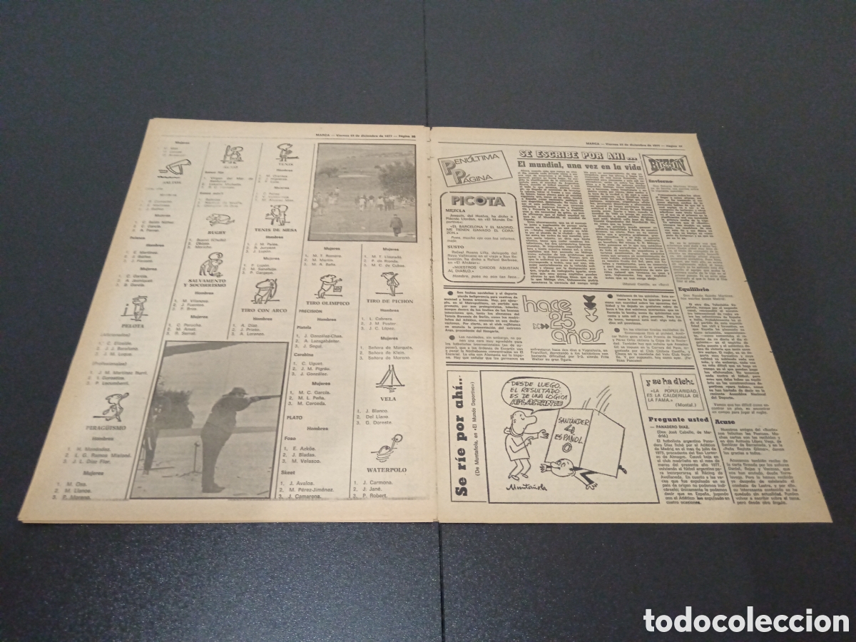 Coleccionismo deportivo: MARCA 23/12/1977 - Foto 8