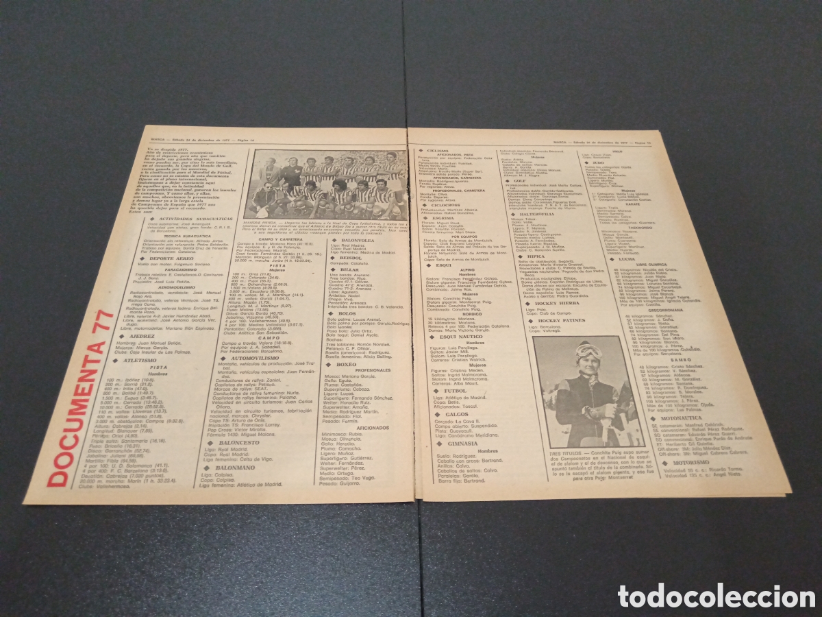 Coleccionismo deportivo: MARCA 24/12/1977 - Foto 3
